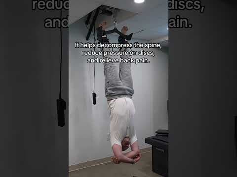 Ever wonder why people hang upside down at a chiropractic office? 🤔Watch to see how it works!